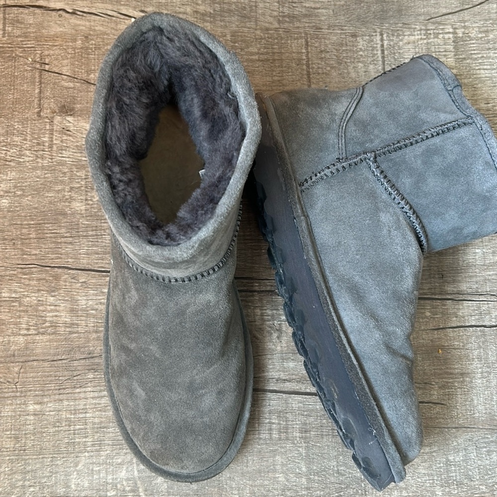 Bearpaw Women Alyssa Ankle Boots, Charcoal 10M